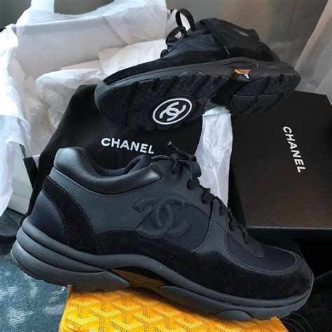 black chanel sneakers 2018|black chanel sneakers men.